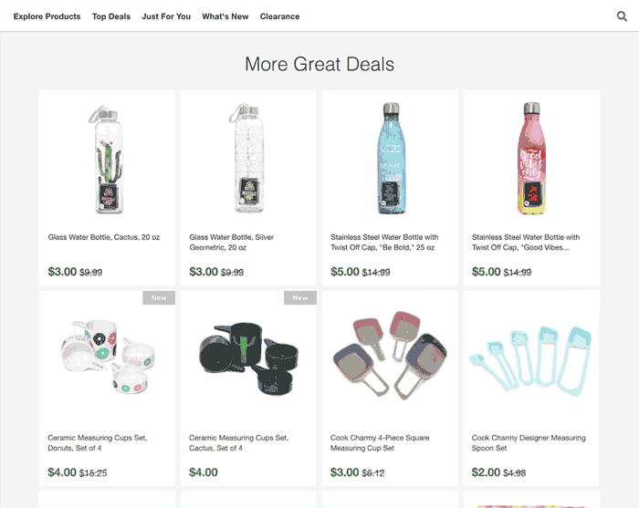 Shopping cart abandonment example from an innovative eCommerce site