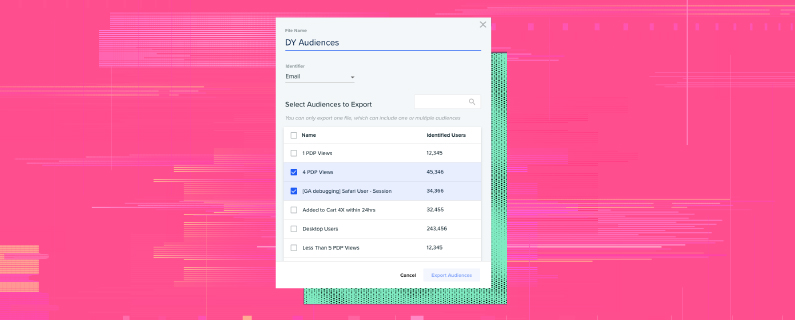dynamic yield audience data