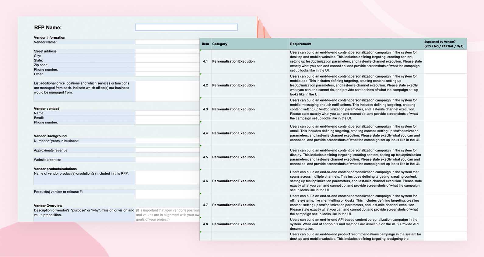 Free RFP Template for Personalization and Experience Optimization Platforms