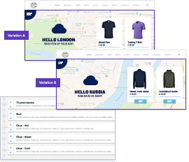 Powering effective product recommendations using weather targeting