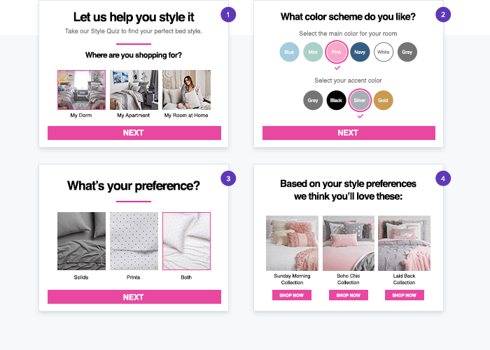 Serving a guided quiz to better segment visitors and serve more personalized experiences