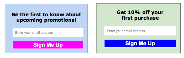 a/b testing newsletter subscription offers