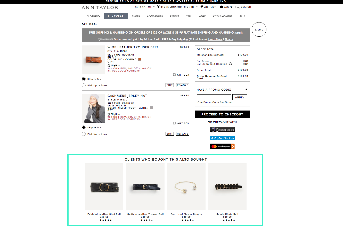 AnnTaylor_CartRecs_DynamicYield