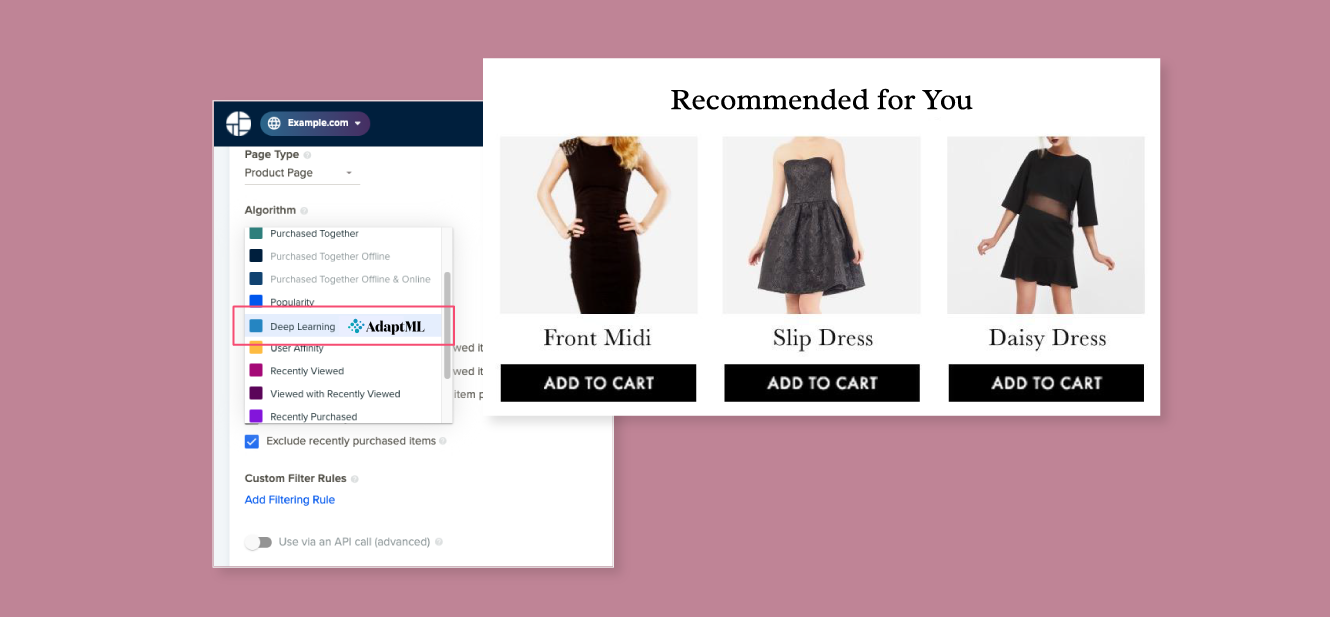 Dynamic Yield’s deep learning algorithm instantly identifies customer intent, even from the first session