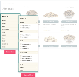 A/B testing category page filters, facets, and sorting tools