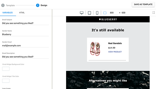 Dynamic Yield and SendGrid integration screenshot 3