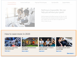 Display curated recommendations based on customers’ spending power and financial preferences throughout the site