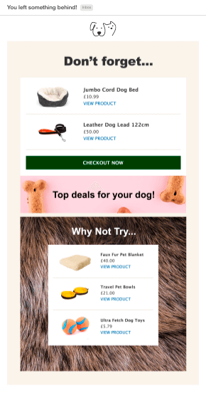 Trigger targeted emails on a one-to-one level