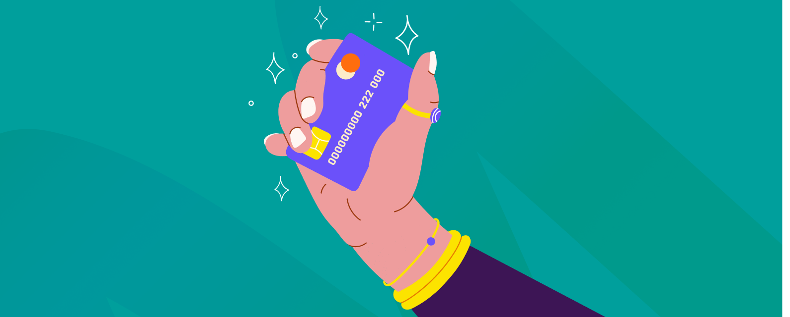 Person holds up gleaming credit card.